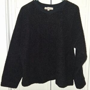 LOFT Black and Cream Sweater